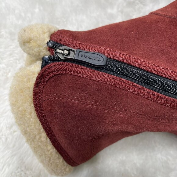 Sorel #NL1964 Women's Red Brown Waterfall Waterproof Boots Shoes Size 8 - Picture 12 of 12